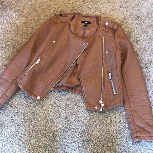 H&M Jackets & Blazers - ‼️NWOT‼️ HM brown faux leather jacket